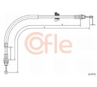 Cavo freno a mano anteriore 11.5571 COFLE per FORD TRANSIT Autobus