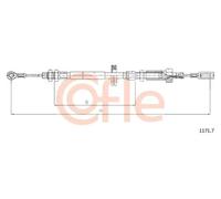 Cavo freno a mano anteriore 1171.7 COFLE per PEUGEOT FIAT CITROËN