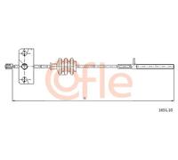 Cavo freno a mano anteriore 1651.10 COFLE per ALFA ROMEO FIAT LANCIA