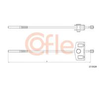 Cavo freno a mano anteriore 17.0324 COFLE per NISSAN QASHQAI / QASHQAI +2 I