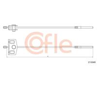 Cavo freno a mano anteriore 17.0349 COFLE per NISSAN X-TRAIL II
