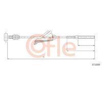 Cavo freno a mano anteriore 17.1555 COFLE per TOYOTA RAV 4 II COROLLA Verso