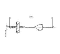 Cavo freno a mano anteriore Bosch per Ford Mondeo