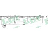 LPR C0834B Cavo freno a mano