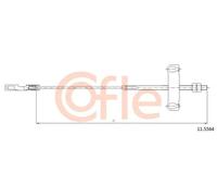 Cavo freno a mano centro 11.5564 COFLE per FORD TRANSIT Furgone TRANSIT Autobus