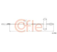 Cavo freno a mano centro 11.5566 COFLE per FORD TRANSIT Autobus TRANSIT Furgone