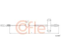 Cavo freno a mano centro 11.5567 COFLE per FORD TRANSIT Autobus TRANSIT Furgone