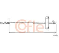 Cavo freno a mano centro 11.5671 COFLE per FORD TRANSIT Autobus TRANSIT Furgone