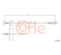 Cavo freno a mano centro 11.6817 COFLE per OPEL RENAULT