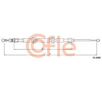 Cavo freno a mano Freno a disco 92.11.6686 COFLE per RENAULT KANGOO Express