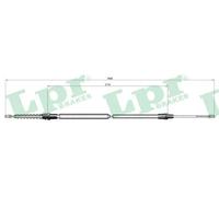 Cavo freno a mano Freno a disco C0001B LPR per PEUGEOT 207 207 SW 207 CC