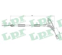 Cavo freno a mano Freno a disco C0010B LPR per PEUGEOT 406 406 Break 406 Coupé