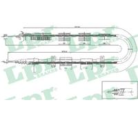 Cavo freno a mano Freno a disco C0206B LPR per FIAT STILO STILO Multi Wagon