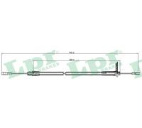 Cavo freno a mano Freno a disco C0434B LPR per MERCEDES-BENZ CLASSE E