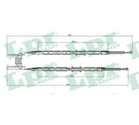 Cavo freno a mano Freno a disco C0538B LPR per OPEL ASTRA H ASTRA H TwinTop