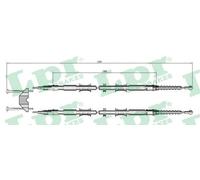 Cavo freno a mano Freno a disco C0549B LPR per OPEL COMBO Tour