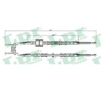 Cavo freno a mano Freno a disco C0652B LPR per OPEL MERIVA A MPV / Space wagon