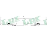 Cavo freno a mano Freno a disco C0706B LPR per RENAULT LAGUNA I