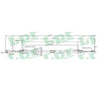 Cavo freno a mano Freno a disco C0755B LPR per RENAULT OPEL NISSAN