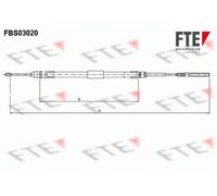 Cavo freno a mano Freno a disco FBS03020 FTE per BMW 3 Coupé 3 Touring 3