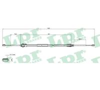 Cavo freno a mano Freno a tamburo C0002B LPR per PEUGEOT 207 207 SW