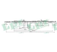 Cavo freno a mano Freno a tamburo C0320B LPR per HYUNDAI ACCENT I ACCENT II