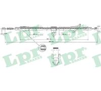 Cavo freno a mano Freno a tamburo C0529B LPR per OPEL SUZUKI