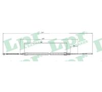 Cavo freno a mano Freno a tamburo C0964B LPR per VW SEAT