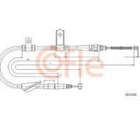 Cavo freno a mano posteriore 10.5156 COFLE per LAND ROVER FREELANDER I