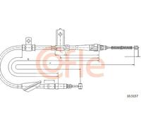 Cavo freno a mano posteriore 10.5157 COFLE per LAND ROVER FREELANDER I