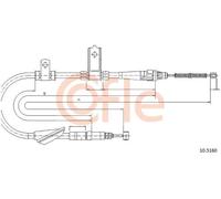 Cavo freno a mano posteriore 10.5160 COFLE per LAND ROVER FREELANDER I