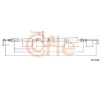 Cavo freno a mano posteriore 10.5168 COFLE per LAND ROVER FREELANDER 2