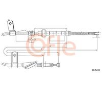 Cavo freno a mano posteriore 10.5233 COFLE per HONDA ROVER MG