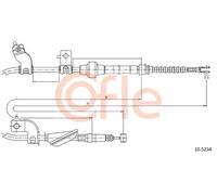 Cavo freno a mano posteriore 10.5234 COFLE per ROVER HONDA MG