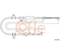 Cavo freno a mano posteriore 10.5238 COFLE per ROVER MG