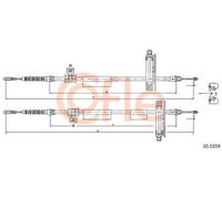 Cavo freno a mano posteriore 10.5359 COFLE per FORD FOCUS I FOCUS I Turnier