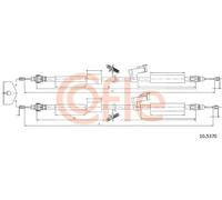 Cavo freno a mano posteriore 10.5370 COFLE per FORD FOCUS II Turnier FOCUS C-MAX