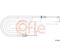 Cavo freno a mano posteriore 10.6684 COFLE per RENAULT MEGANE I Grandtour