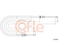 Cavo freno a mano posteriore 10.6685 COFLE per RENAULT MEGANE I Grandtour