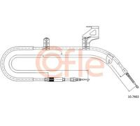 Cavo freno a mano posteriore 10.7483 COFLE per VW PASSAT B3/B4 PASSAT B5