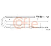 Cavo freno a mano posteriore 10.7512 COFLE per AUDI A2