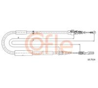 Cavo freno a mano posteriore 10.7514 COFLE per AUDI A2
