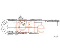 Cavo freno a mano posteriore 10.753 COFLE per AUDI 80 B3 Tre volumi COUPE B2