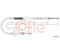 Cavo freno a mano posteriore 10.7537 COFLE per AUDI SEAT