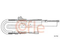 Cavo freno a mano posteriore 10.754 COFLE per AUDI 80 B3 Tre volumi COUPE B2