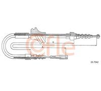 Cavo freno a mano posteriore 10.7542 COFLE per AUDI 80 B3 Tre volumi COUPE B2