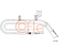 Cavo freno a mano posteriore 10.7585 COFLE per AUDI A6 C5 A6 C5 Avant