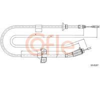 Cavo freno a mano posteriore 10.8187 COFLE per VOLVO XC90 I