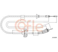 Cavo freno a mano posteriore 10.8189 COFLE per VOLVO XC90 I