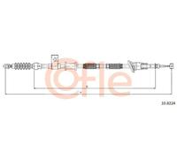 Cavo freno a mano posteriore 10.8224 COFLE per VOLVO V40 Familiare S40 I
